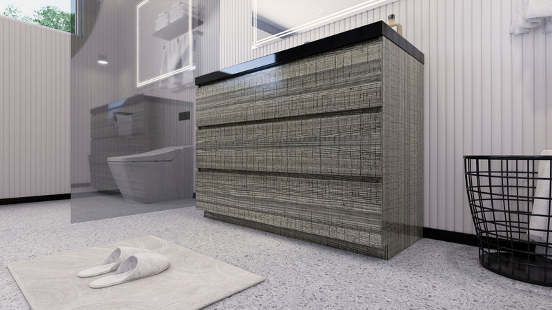 Stanley 48" Freestanding Bathroom Vanity with Reinforced Acrylic Sink and Cabinet Storage