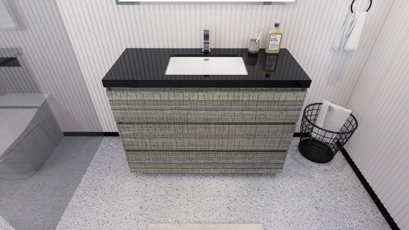 Stanley 48" Freestanding Bathroom Vanity with Reinforced Acrylic Sink and Cabinet Storage