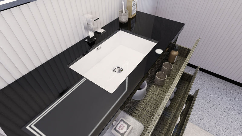 Stanley 48" Freestanding Bathroom Vanity with Reinforced Acrylic Sink and Cabinet Storage