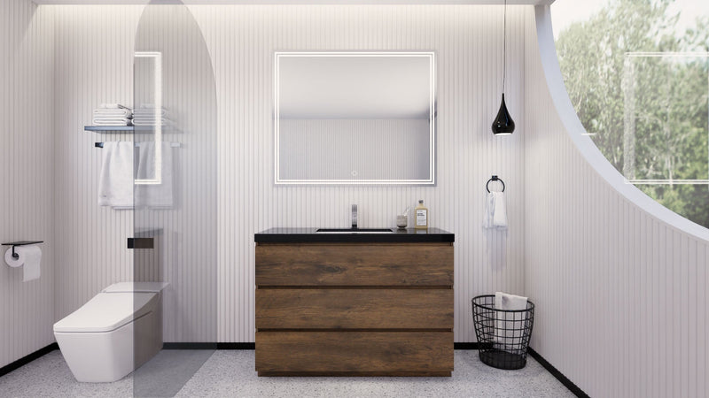 Stanley 48" Freestanding Bathroom Vanity with Reinforced Acrylic Sink and Cabinet Storage