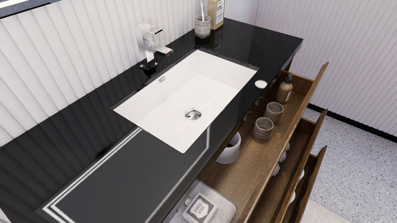 Stanley 48" Freestanding Bathroom Vanity with Reinforced Acrylic Sink and Cabinet Storage