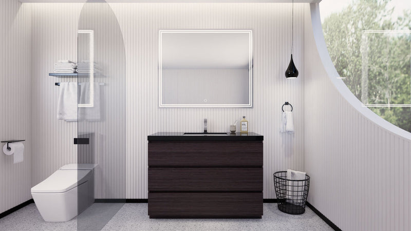 Stanley 48" Freestanding Bathroom Vanity with Reinforced Acrylic Sink and Cabinet Storage