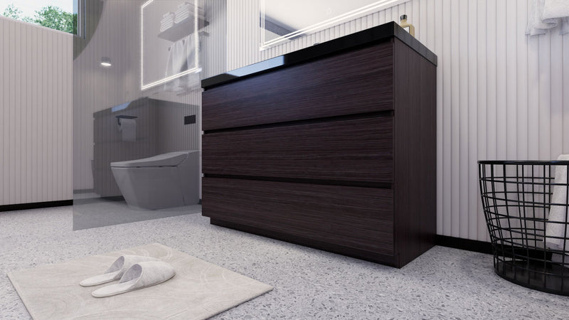Stanley 48" Freestanding Bathroom Vanity with Reinforced Acrylic Sink and Cabinet Storage