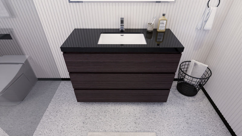 Stanley 48" Freestanding Bathroom Vanity with Reinforced Acrylic Sink and Cabinet Storage