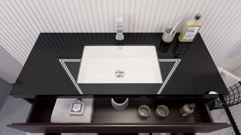 Stanley 48" Freestanding Bathroom Vanity with Reinforced Acrylic Sink and Cabinet Storage