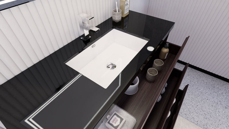 Stanley 48" Freestanding Bathroom Vanity with Reinforced Acrylic Sink and Cabinet Storage