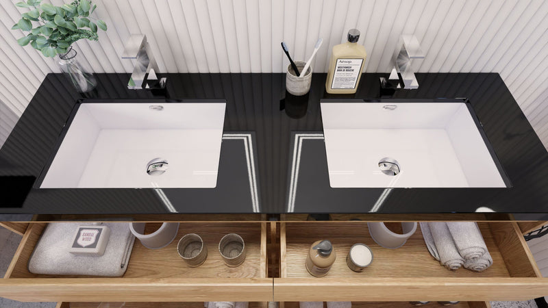 Stanley 60" Freestanding Vanity with Reinforced Acrylic Sinks