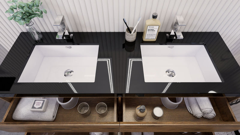 Stanley 60" Freestanding Vanity with Reinforced Acrylic Sinks