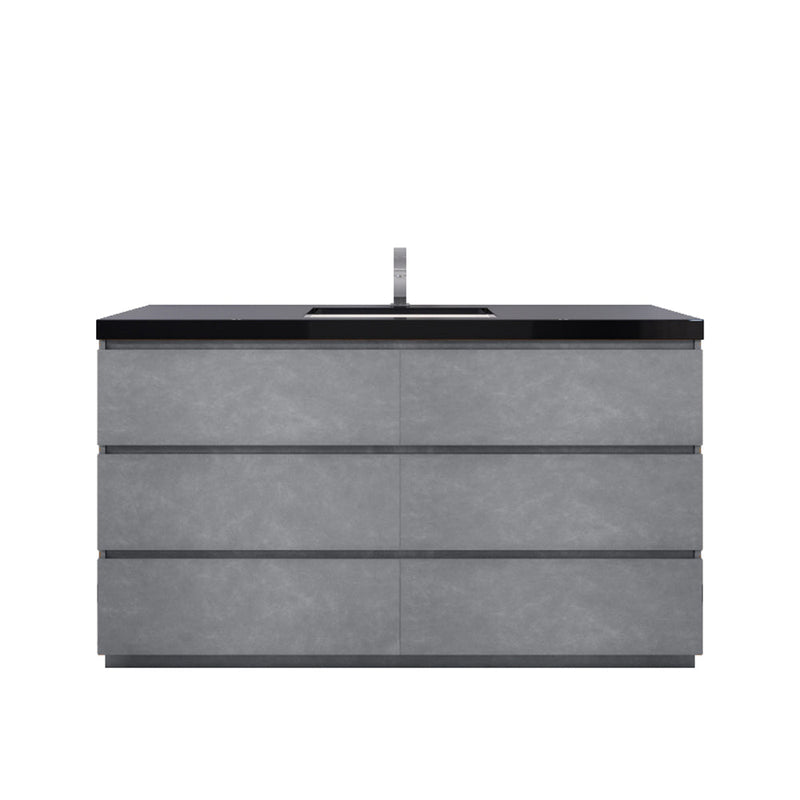 Stanley 60" Freestanding Vanity with Reinforced Acrylic Sinks