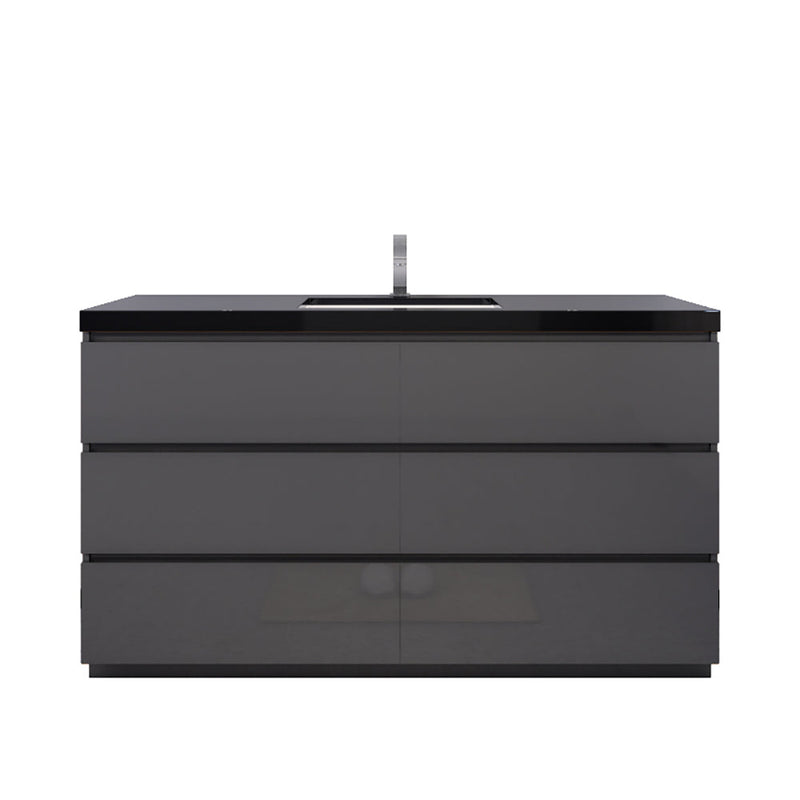 Stanley 60" Freestanding Vanity with Reinforced Acrylic Sinks