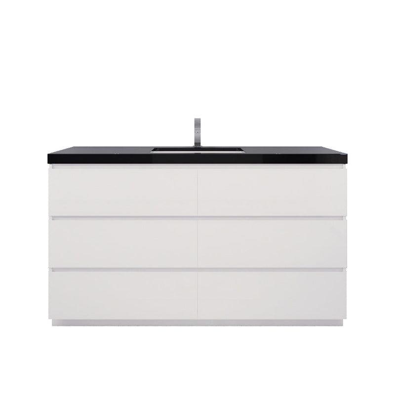 Stanley 60" Freestanding Vanity with Reinforced Acrylic Sinks
