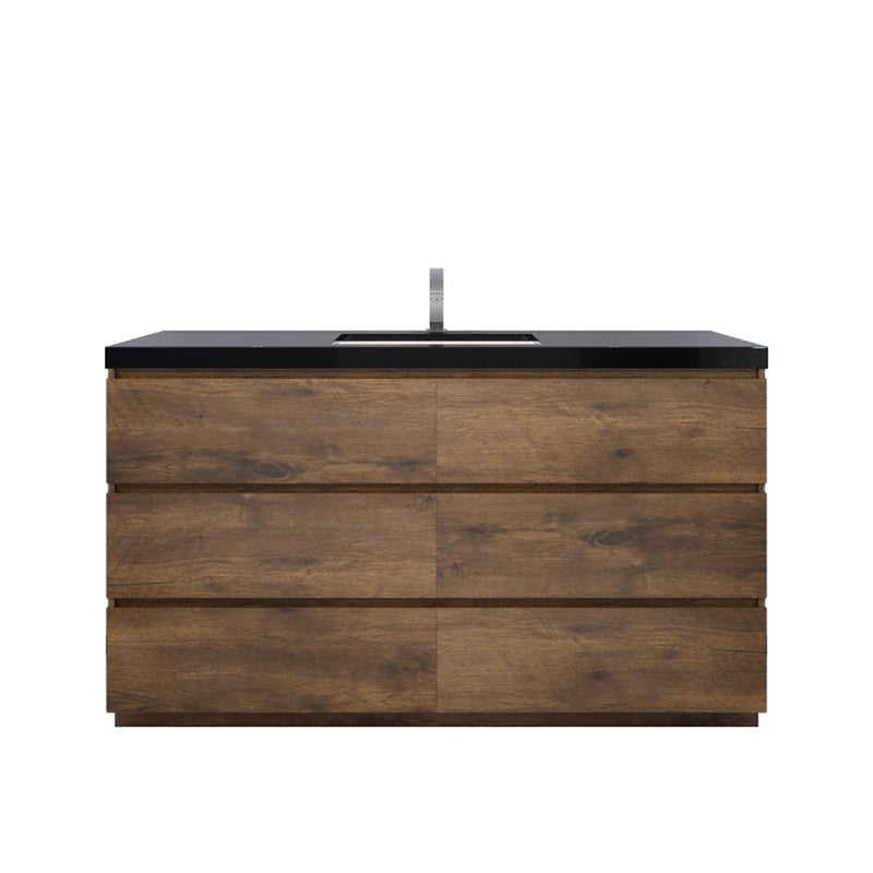 Stanley 60" Freestanding Vanity with Reinforced Acrylic Sinks