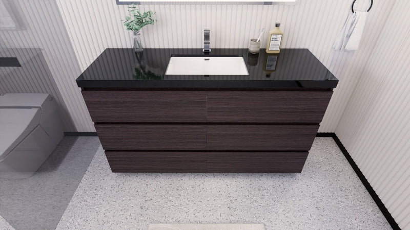 Stanley 60" Freestanding Vanity with Reinforced Acrylic Sinks