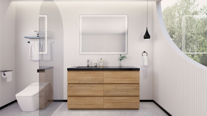 Stanley 60" Freestanding Vanity with Reinforced Acrylic Sinks