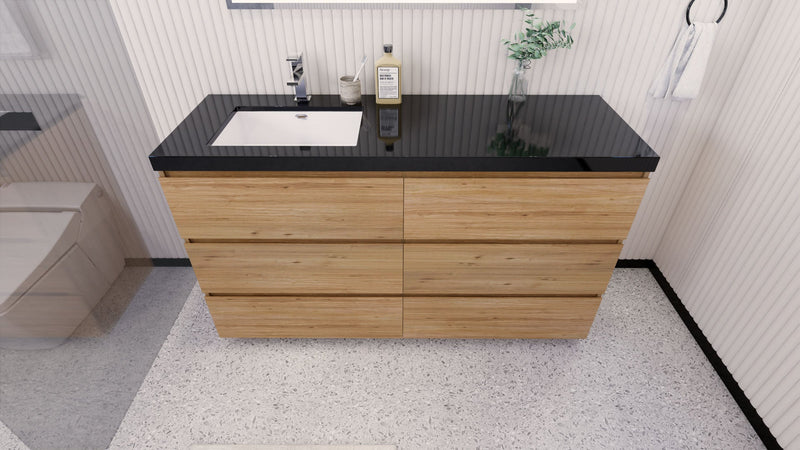 Stanley 60" Freestanding Vanity with Reinforced Acrylic Sinks