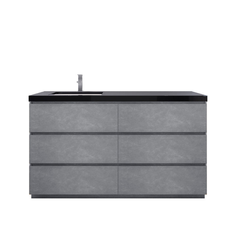 Stanley 60" Freestanding Vanity with Reinforced Acrylic Sinks