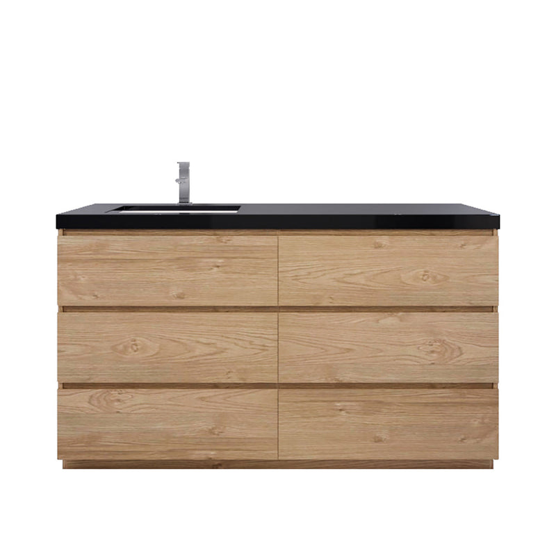 Stanley 60" Freestanding Vanity with Reinforced Acrylic Sinks
