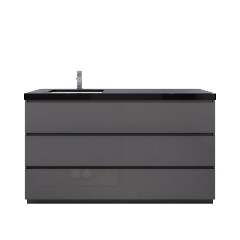 Stanley 60" Freestanding Vanity with Reinforced Acrylic Sinks
