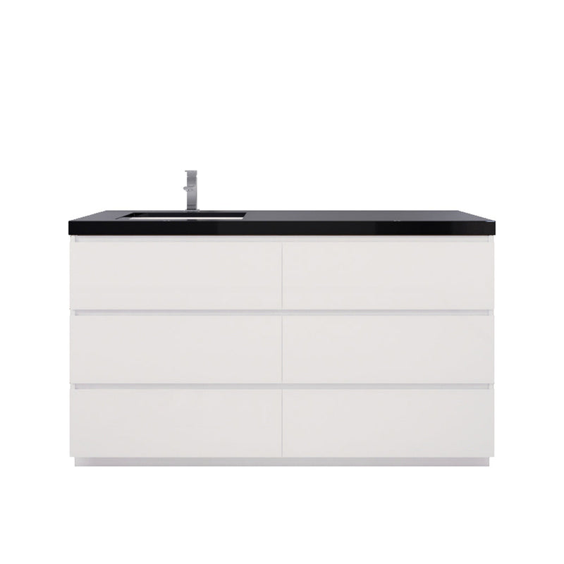Stanley 60" Freestanding Vanity with Reinforced Acrylic Sinks