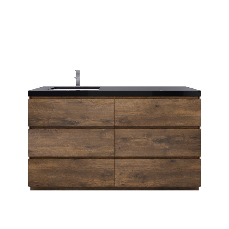 Stanley 60" Freestanding Vanity with Reinforced Acrylic Sinks