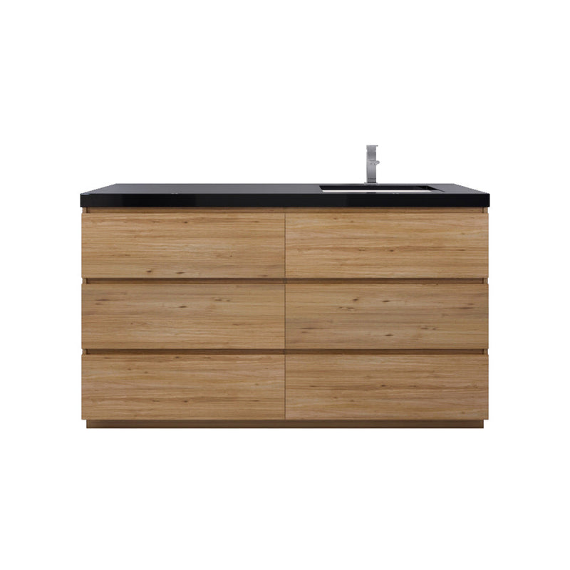 Stanley 60" Freestanding Vanity with Reinforced Acrylic Sinks