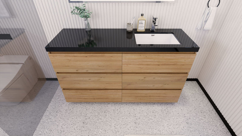Stanley 60" Freestanding Vanity with Reinforced Acrylic Sinks
