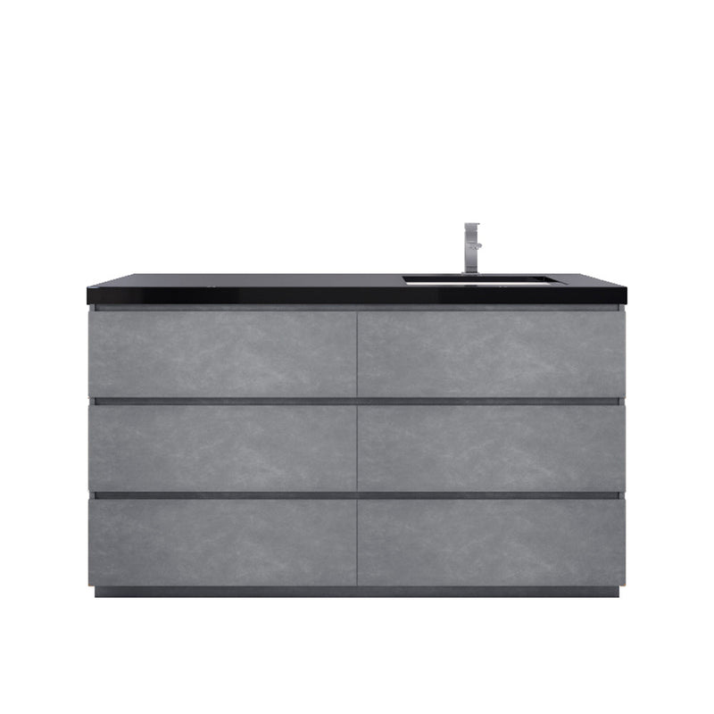 Stanley 60" Freestanding Vanity with Reinforced Acrylic Sinks