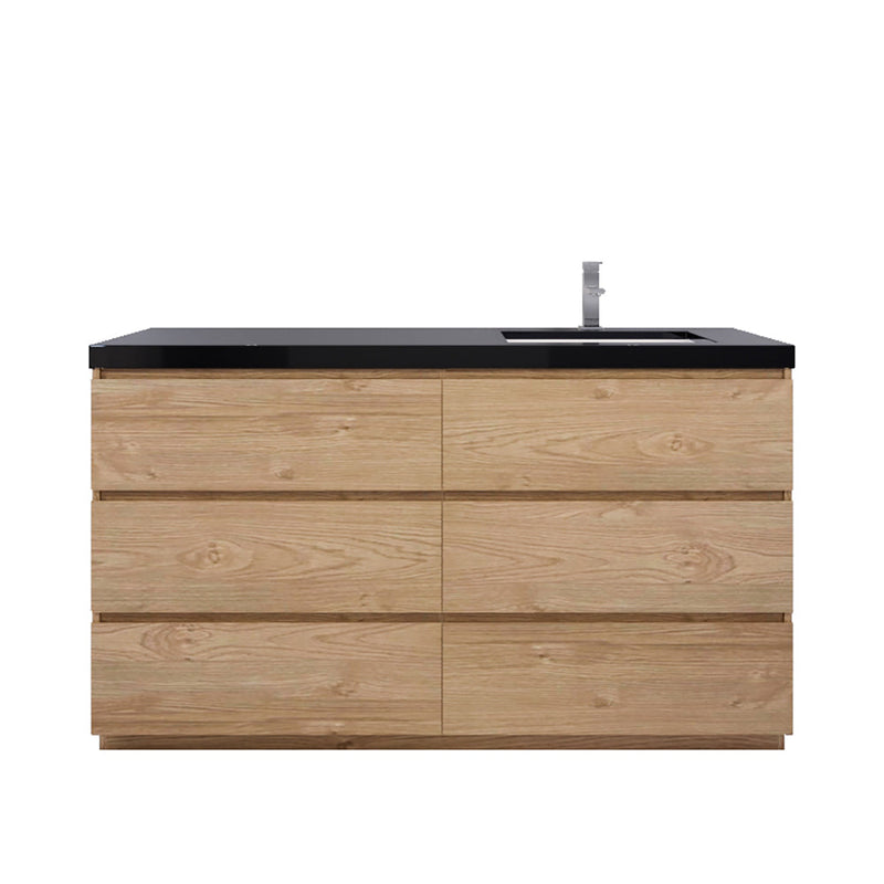 Stanley 60" Freestanding Vanity with Reinforced Acrylic Sinks