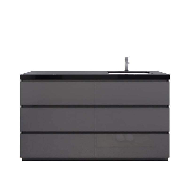 Stanley 60" Freestanding Vanity with Reinforced Acrylic Sinks