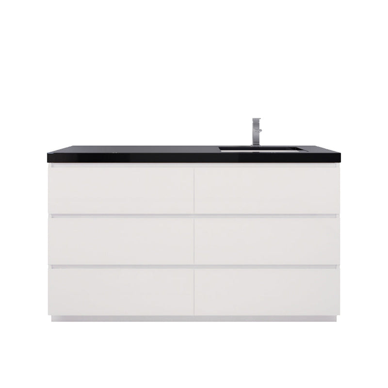 Stanley 60" Freestanding Vanity with Reinforced Acrylic Sinks