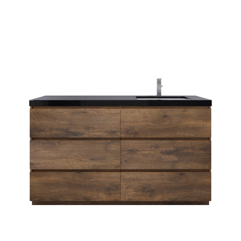 Stanley 60" Freestanding Vanity with Reinforced Acrylic Sinks