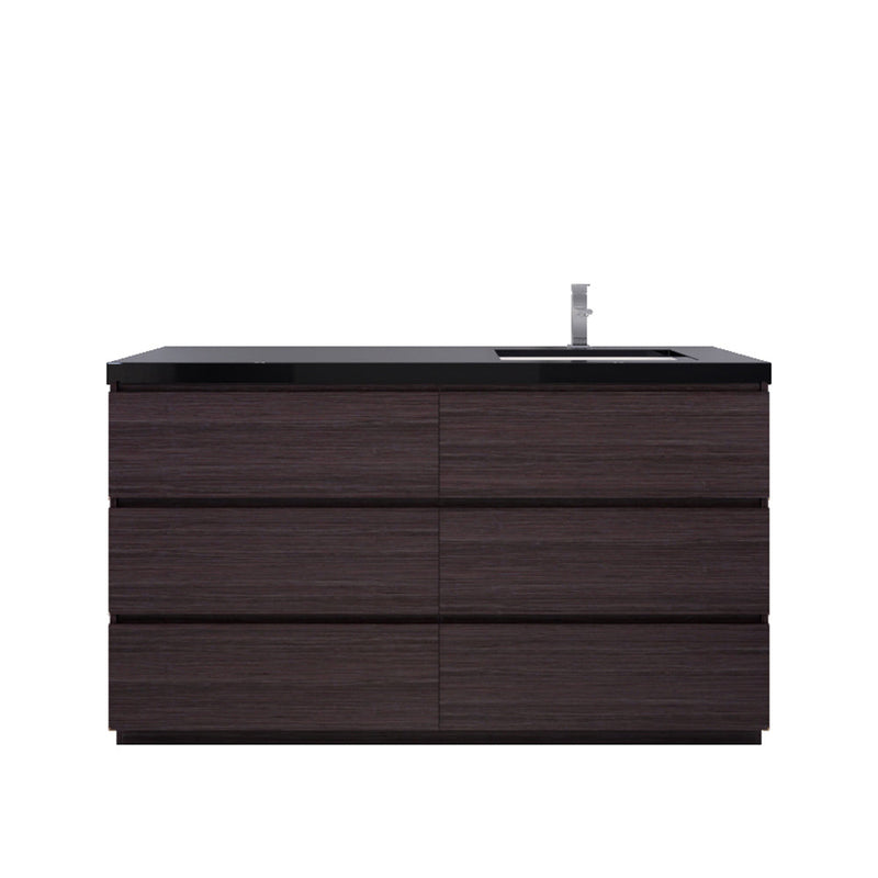Stanley 60" Freestanding Vanity with Reinforced Acrylic Sinks