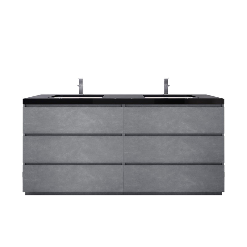 Stanley 72" Freestanding Vanity with Reinforced Acrylic Sinks and Storage