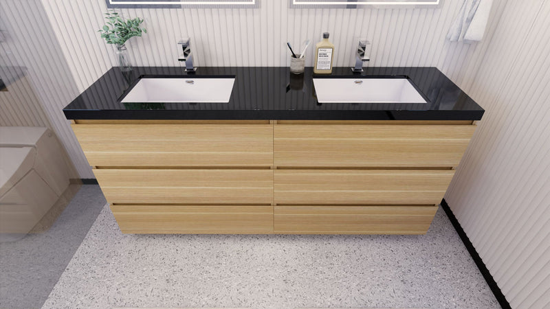 Stanley 72" Freestanding Vanity with Reinforced Acrylic Sinks and Storage (image 4)