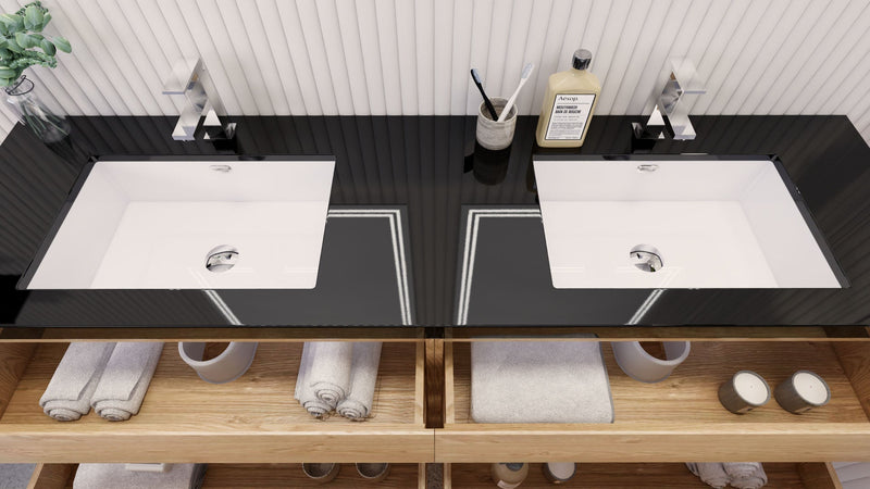 Stanley 72" Freestanding Vanity with Reinforced Acrylic Sinks and Storage
