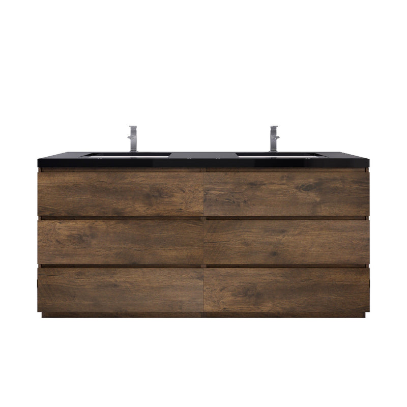 Stanley 72" Freestanding Vanity with Reinforced Acrylic Sinks and Storage