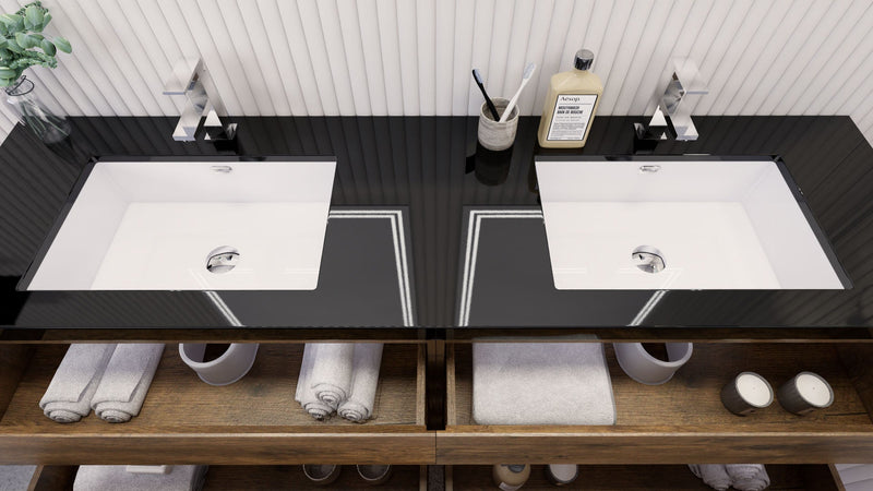 Stanley 72" Freestanding Vanity with Reinforced Acrylic Sinks and Storage
