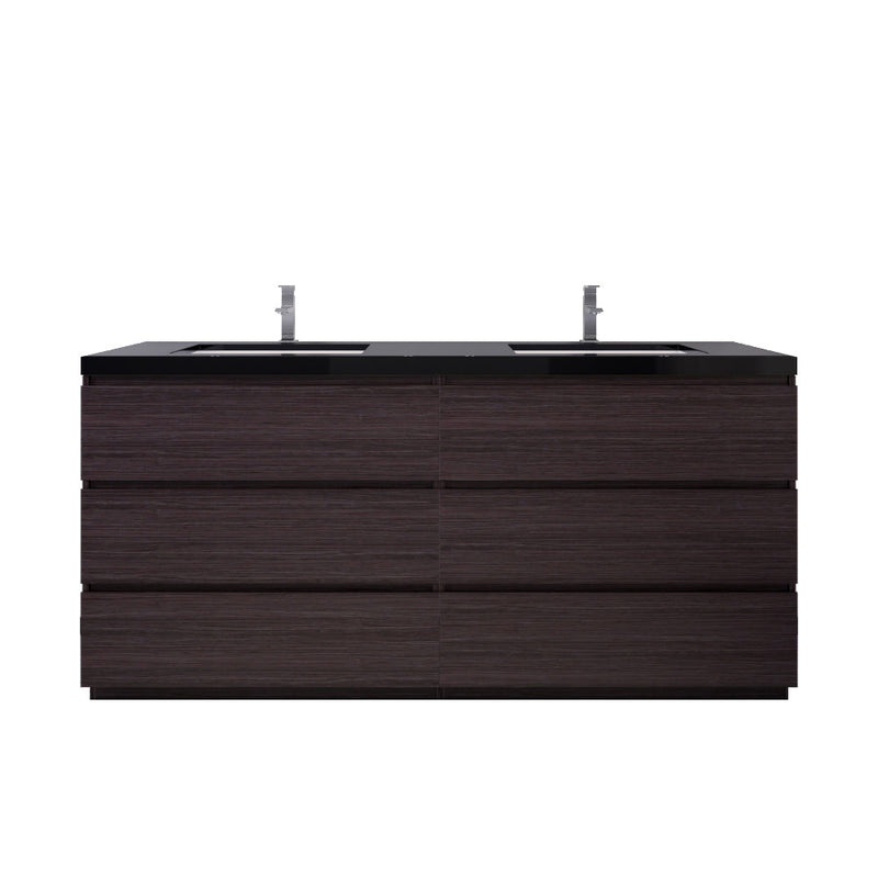 Stanley 72" Freestanding Vanity with Reinforced Acrylic Sinks and Storage