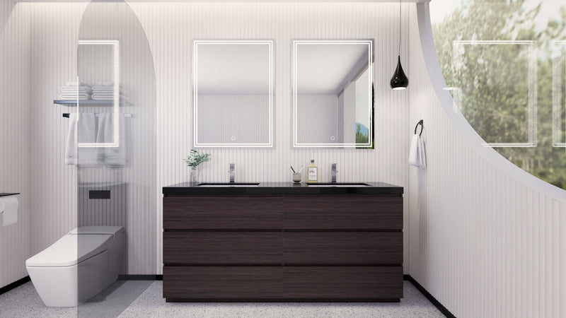 Stanley 72" Freestanding Vanity with Reinforced Acrylic Sinks and Storage