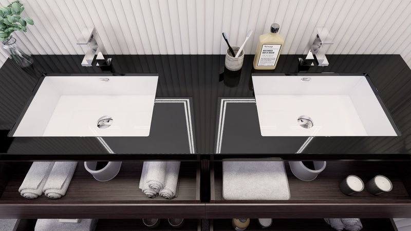 Stanley 72" Freestanding Vanity with Reinforced Acrylic Sinks and Storage