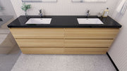 Stanley 84" Freestanding Bathroom Vanity with Reinforced Acrylic Sinks and Storage (image 4)