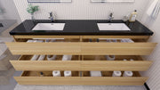 Stanley 84" Freestanding Bathroom Vanity with Reinforced Acrylic Sinks and Storage (image 5)