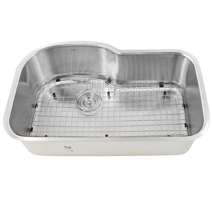 Nantucket Sinks MOBYXL-16 Single Bowl Oblong Undermount Kitchen Sink, 16 Gauge