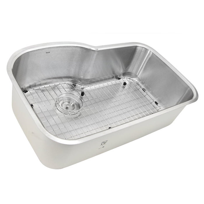 Nantucket Sinks MOBYXL-16 Single Bowl Oblong Undermount Kitchen Sink, 16 Gauge