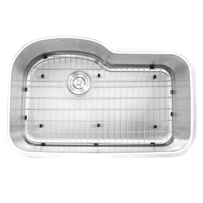 Nantucket Sinks MOBYXL-16 Single Bowl Oblong Undermount Kitchen Sink, 16 Gauge
