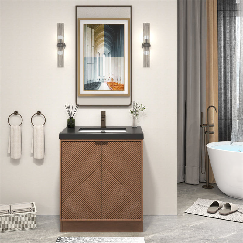 Stella Fluted Freestanding Bathroom Vanity with Sink Top (image 5)