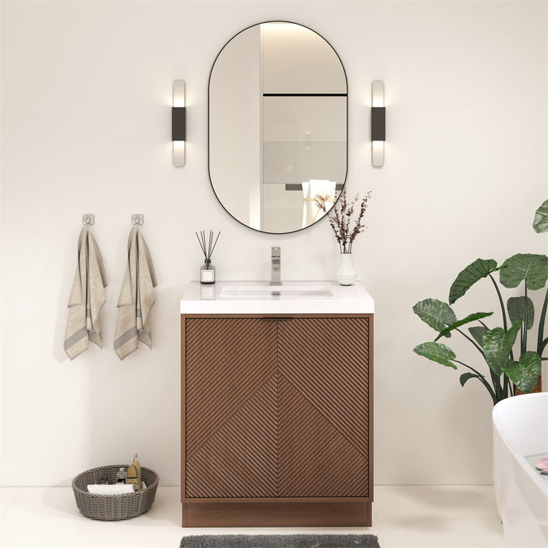 Stella Fluted Freestanding Bathroom Vanity with Sink Top (image 6)
