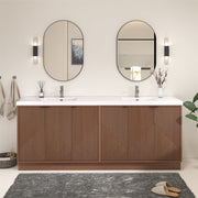 Stella Fluted Freestanding Bathroom Vanity with Sink Top (image 1)