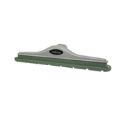 Mosquito 10 Quart Pulse Power Battery Backpack floor squeegee head with green rubber blade and american squeegee branding.