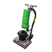 Mosquito Backpack Floor Vacuum angled view with green canister.